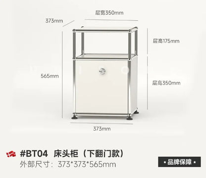Bedside Table Milk White Bedroom Modern Minimalist Living Room Side Cabinet Storage Cabinet Taj Home Store
