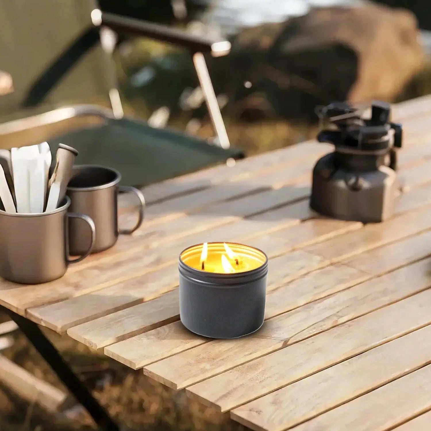 Power Outage Candles Unscented Candles with Jar 36 Hours Long Burning 3-Wick Lamp for Home Outdoor Activities Survival Fishing Taj Home Store
