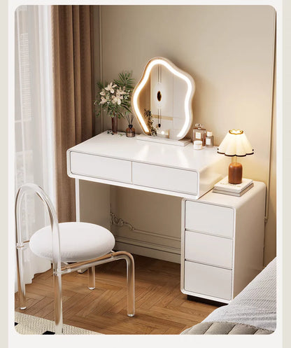 Bedroom Women Dressing Table Luxury Wood Storage Mirror Hairstyle Dressing Table Home White Muebles De Dormitorio Furniture Taj Home Store