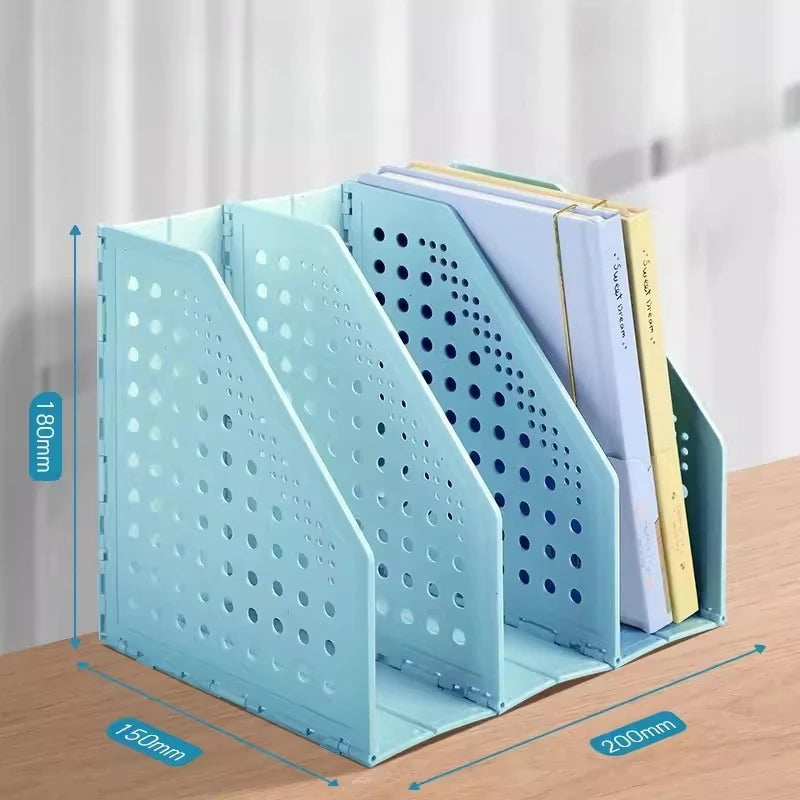File Organizer Retractable File Holder Creative Foldable Desktop Bookend Bookshelf Adjustable File Storage Rack Office Supply Taj Home Store