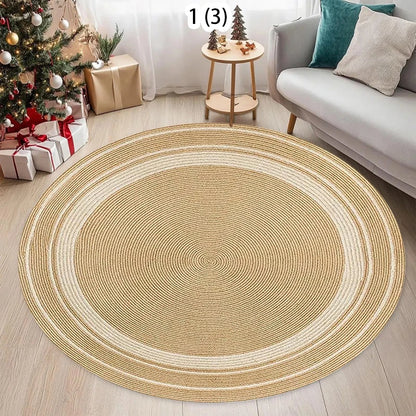 Circular Carpet, Bohemian Floor Mat, Entrance Carpet, Rural Bohemian Home Decor Floor Mat  Living Room Decoration Carpet Bedroom Taj Home Store