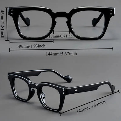 A set of 2 vintage round and square reading glasses, suitable for both men and women, designed to assist with presbyopia Taj Home Store