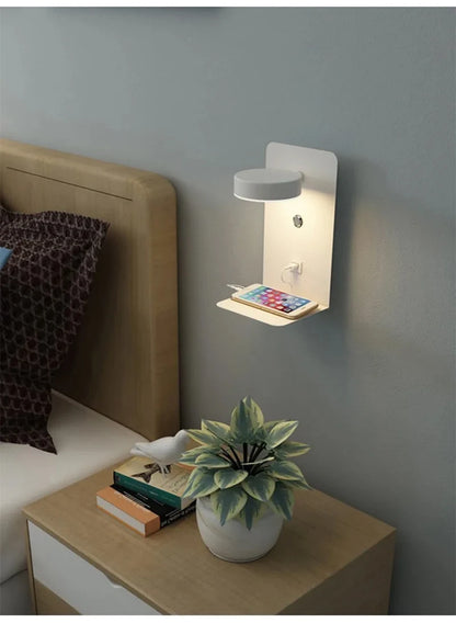 Bedroom Led Wall Lamps with USB Charge Wall Light Indoor Lamp for Living Room Decor Wall Panels with Switch Aisle Modern Sconce Taj Home Store