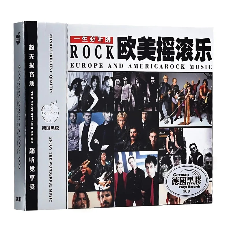 European And American Classic English Rock Music Song Cd Set Selected Car Cd Record 3cd Taj Home Store