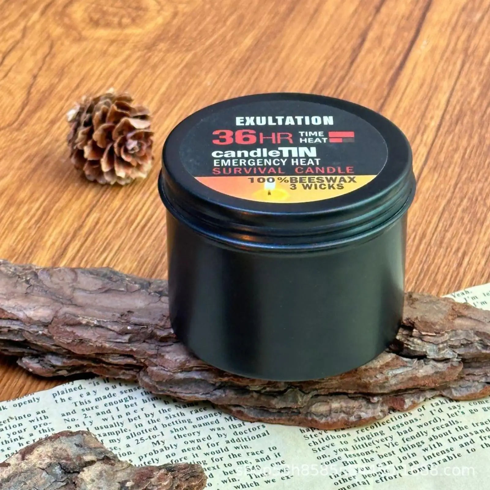 Power Outage Candles Unscented Candles with Jar 36 Hours Long Burning 3-Wick Lamp for Home Outdoor Activities Survival Fishing Taj Home Store