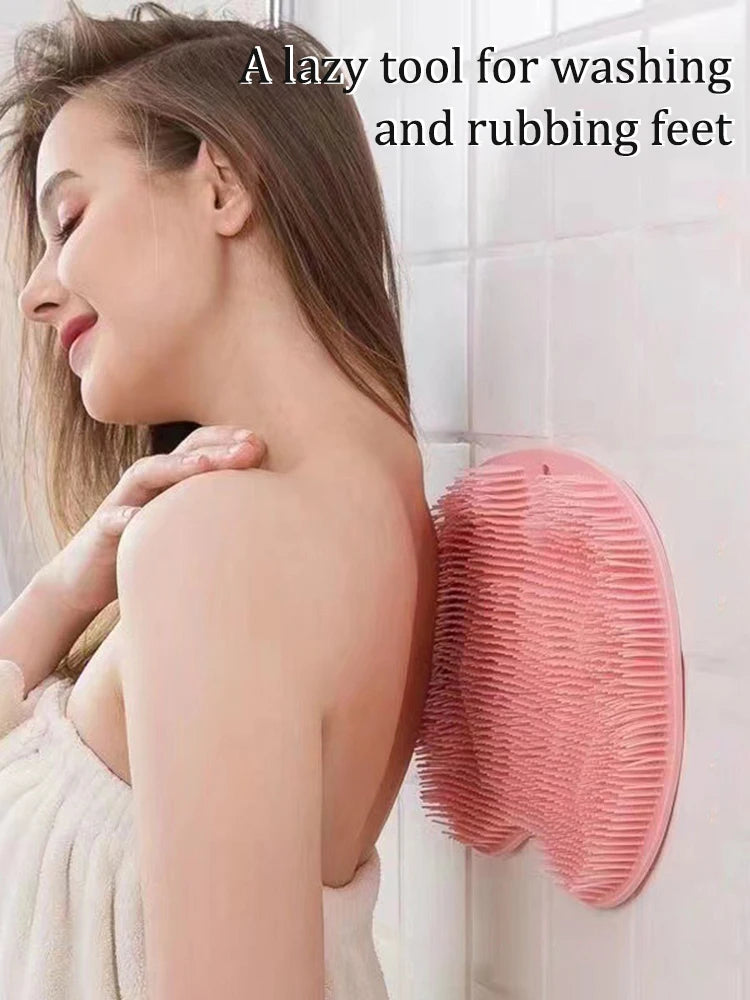 Bathroom Shower Anti Slip Mat, Circular Massage Foot Mat, Back Suction Cup, Foot Scrubber, Back Scrubber, Anti Fall Device Taj Home Store