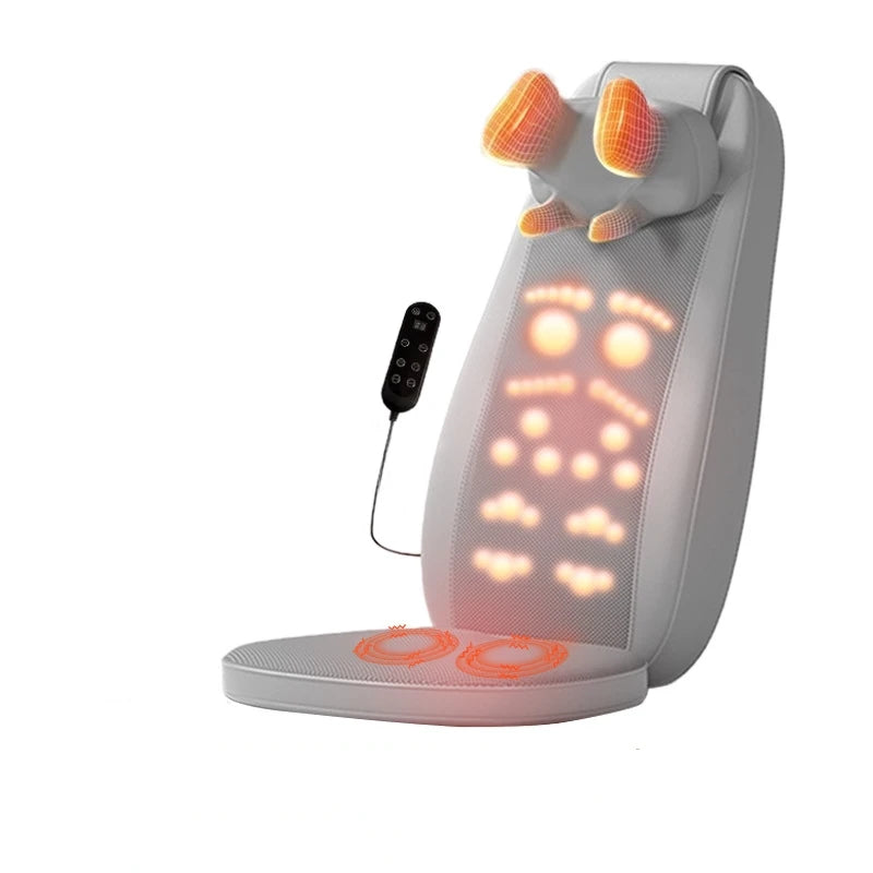 Shiatsu Full Body Massager with Heat Massage Chair Pad Kneading for Neck Back Shoulder Massage Cushion Seat Home Office Use Gift Taj Home Store
