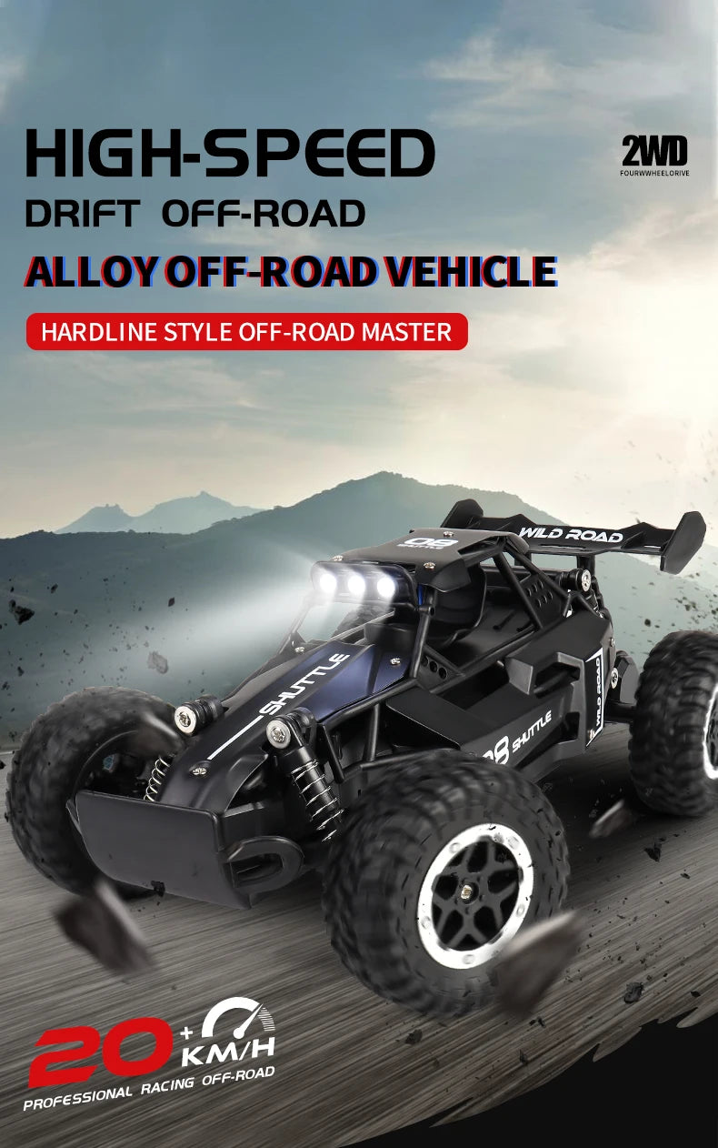 ZWN 1:12 1:16 20KM/H RC Car With LED Lights 2.4G Alloy Off-Road High Speed Vehicle Remote Control Cars Toys for Children Gifts Taj Home Store