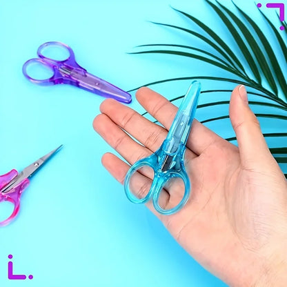 1pc Compact Precision Craft Scissors Sharp Stainless Steel Blades with Protective Cap For Paper Cutting Scrapbooking Sewing Taj Home Store