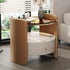 Modern Italian Round Bedside Table: Minimalist Design, Luxury & High-End Storage for Home Bedrooms Taj Home Store