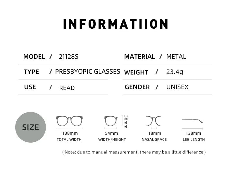 Men Square Metal Large Frame Myopia Glasses Spring Leg Elderly Near Sight Eyewear Blue Light Blocking Eye Protection Eyeglasses Taj Home Store