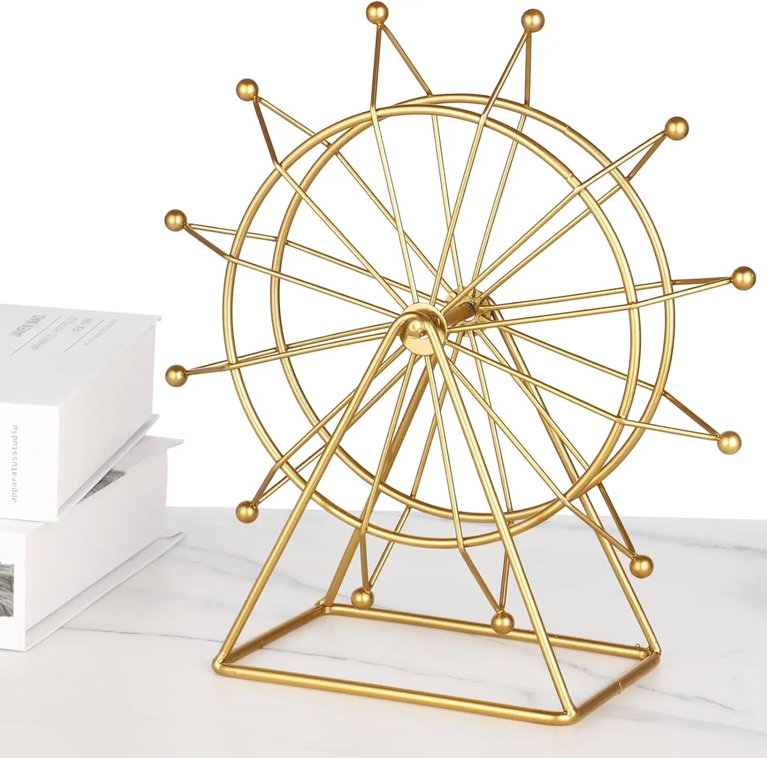 Ferris Wheel Home Decor, Golden Ferris Wheel Decor, Gold Decor Gift, Shelf Decor, House Decor Living Room Bookshelf Desk Decor Taj Home Store