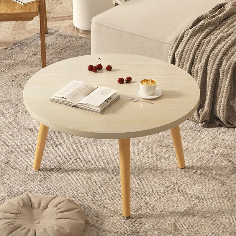 Small Table, Bedroom, Light Luxury Table, Modern Coffee Table, Living Room, Simple Small Round Table, Solid Wood Taj Home Store