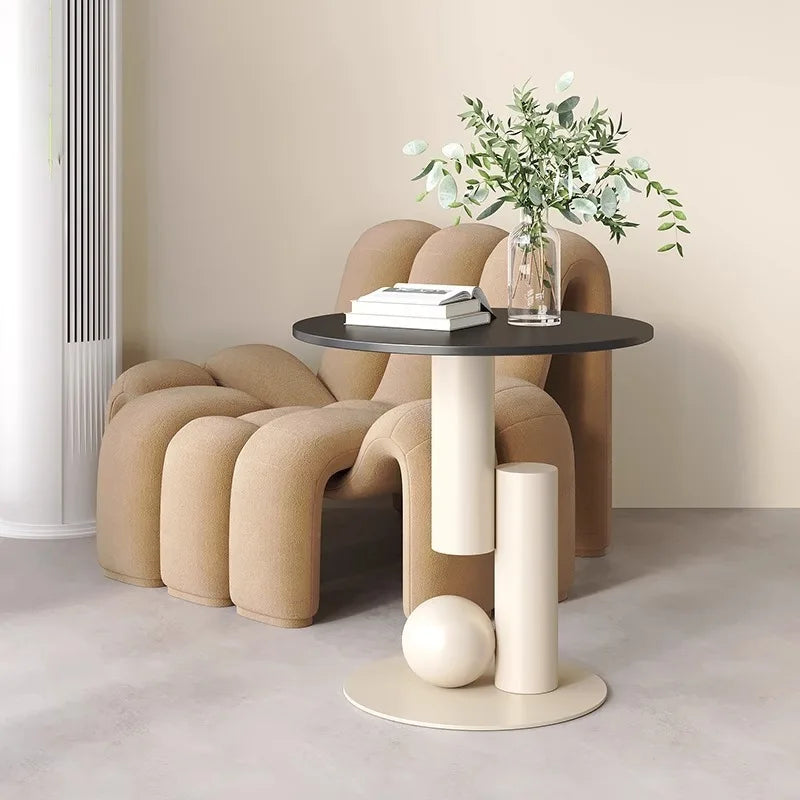Living room sofa, small coffee table, side cabinet, living room home, light luxury bedside table, balcony, simple and creative Taj Home Store
