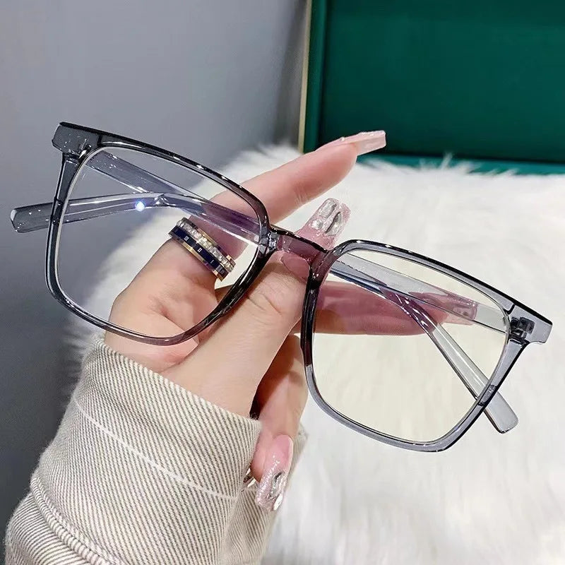 Myopia Glasses, Stylish Retro Square Style For Both Men And Women, Trendy For Students, Plain Face Makeup Style.15951 Taj Home Store