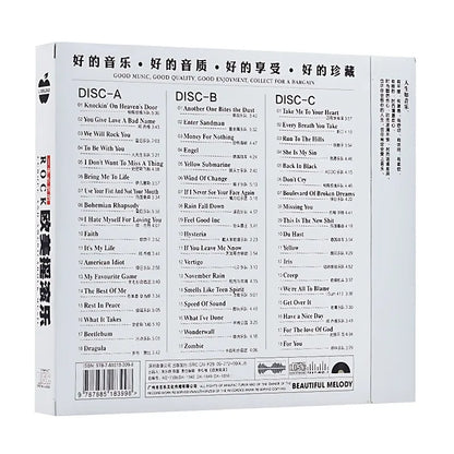 European And American Classic English Rock Music Song Cd Set Selected Car Cd Record 3cd Taj Home Store