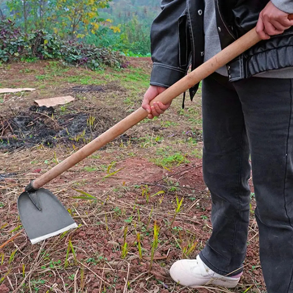 Garden Hoe Household Outdoor Farming Tools Forging Weeding Hoe for Digging Soil Planting Vegetables Flowers Taj Home Store