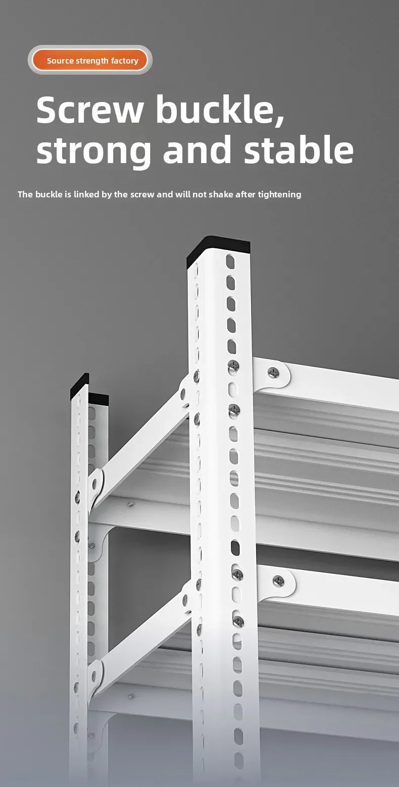 Stable Household Goods Shelves Home Shelves Living Room Multi-layer Balcony Living Room Kitchen Iron Shelves Taj Home Store