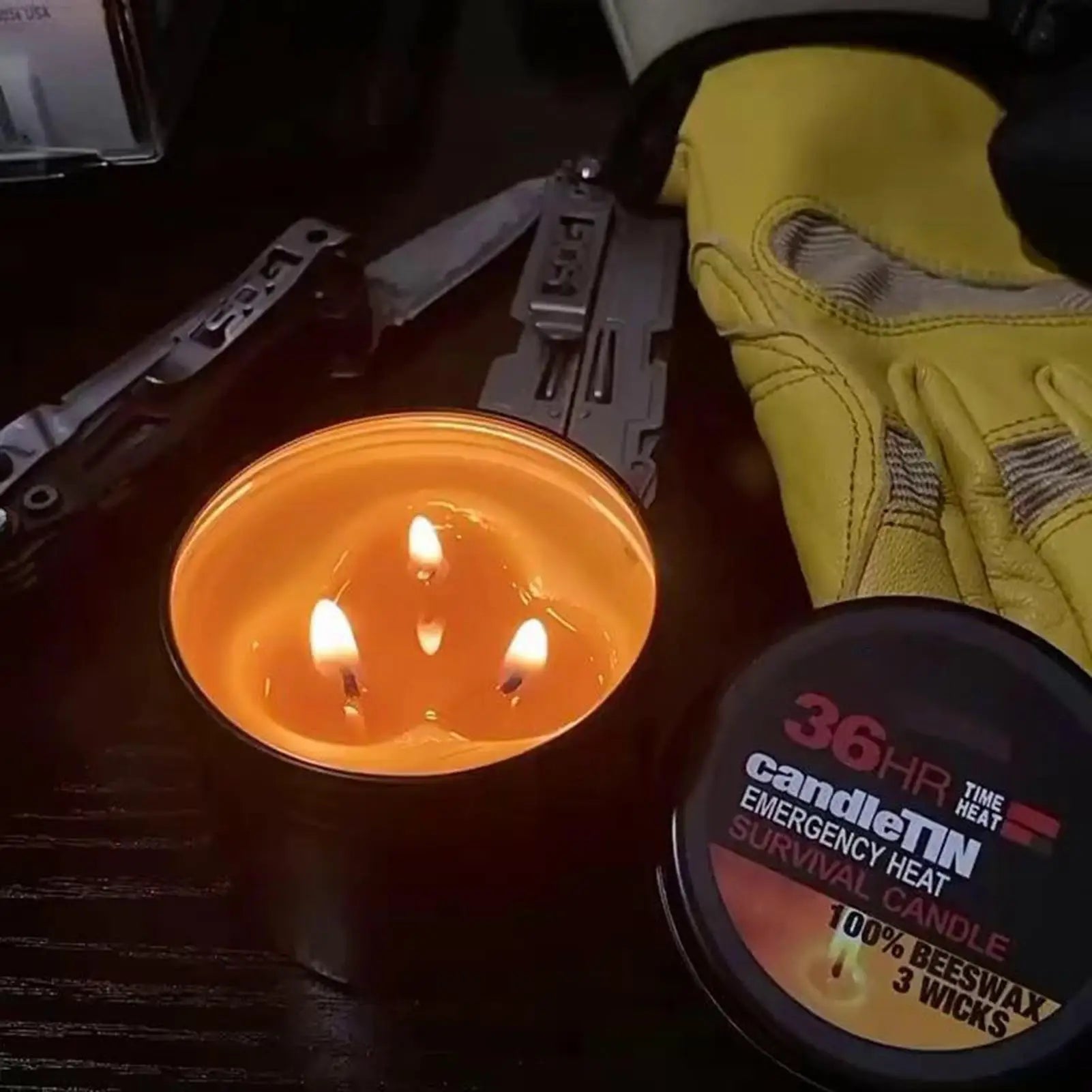 Power Outage Candles Unscented Candles with Jar 36 Hours Long Burning 3-Wick Lamp for Home Outdoor Activities Survival Fishing Taj Home Store
