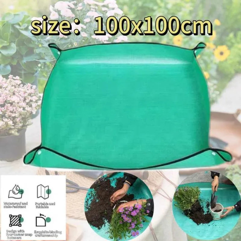Waterproof Foldable Planting Mat Garden Mat Garden Potting Pad for Flowerpot Transplanting Mixing Soil Plant Pruning Garden Tool Taj Home Store