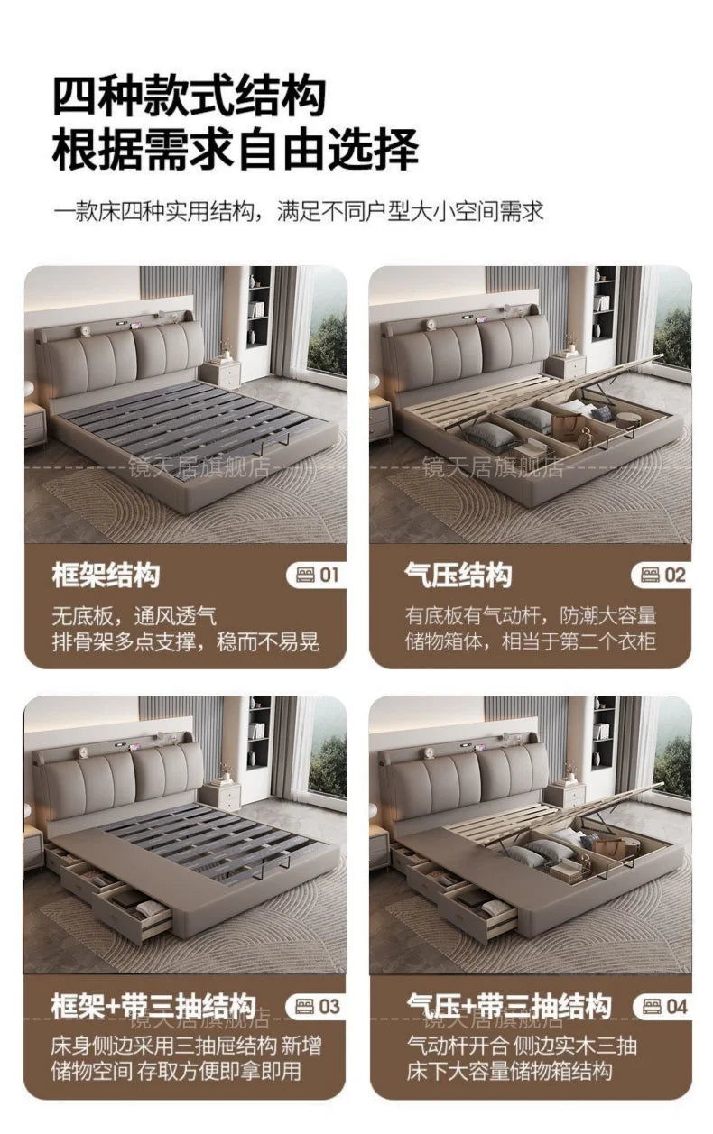 Bedroom Storage Bed Modern Corium Wedding Luxury Bed Corium Double Recamaras Matrimoniales Completas Muebles Home Furniture Taj Home Store