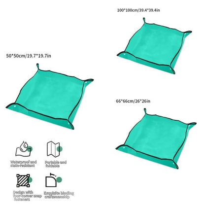 Waterproof Foldable Planting Mat Garden Mat Garden Potting Pad for Flowerpot Transplanting Mixing Soil Plant Pruning Garden Tool Taj Home Store