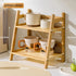 Countertop Organizer 2 Layer Coffee Cup Holder Multipurpose Bamboo Storage Shelf for Hotel Apartment Dressing Table Kitchen Home Taj Home Store