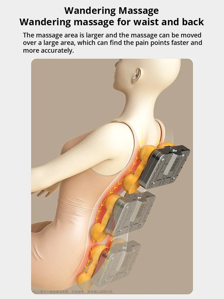 3D Multifunctional Waist and Back Massage Chair Shoulder and Cervical Kneading Tuina Hips Vibration Full Body Massager Taj Home Store