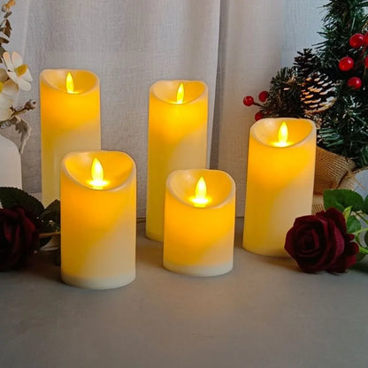 LED Flameless Flickering Candles Lamp Home Decoration Battery Powered Candles for Wedding Decor Birthday Party Supplies Warm Taj Home Store