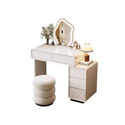 Bedroom Women Dressing Table Luxury Wood Storage Mirror Hairstyle Dressing Table Home White Muebles De Dormitorio Furniture Taj Home Store
