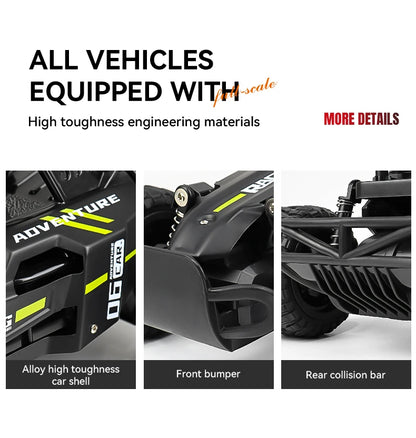 ZWN 1:12 1:16 20KM/H RC Car With LED Lights 2.4G Alloy Off-Road High Speed Vehicle Remote Control Cars Toys for Children Gifts Taj Home Store