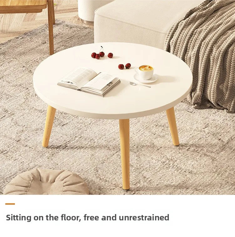 Small Table, Bedroom, Light Luxury Table, Modern Coffee Table, Living Room, Simple Small Round Table, Solid Wood Taj Home Store