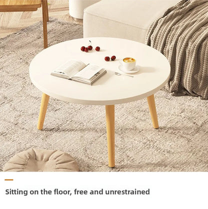 Small Table, Bedroom, Light Luxury Table, Modern Coffee Table, Living Room, Simple Small Round Table, Solid Wood Taj Home Store