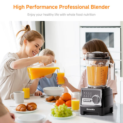 BioloMix 1500W Professional Blender With 2.6L BPA Free Jar With 6 Blades, 7 Preset Program for Smoothies, Shakes, Nut Milk Taj Home Store