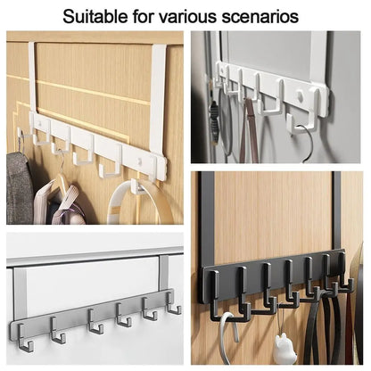 New Aluminum Alloy Door Hook Clothes Coat Hat Towel Hanger Holder Home Bathroom Organizer Rack Kitchen Storage Hooks Taj Home Store