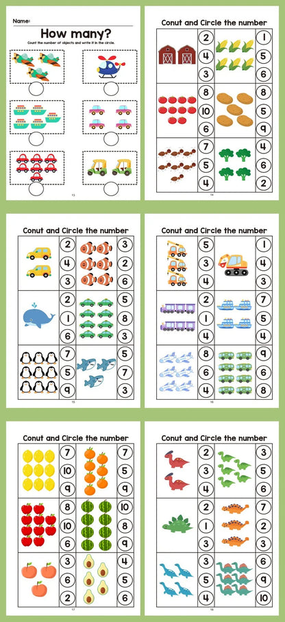 Math Fill-In-The-Blank Workbook for Toddlers, Early Education Logic Thinking Training, Fun Math Pattern Recognition Practice Boo Taj Home Store