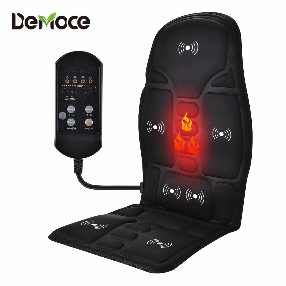 Electric Vibrating Car Massage Massage Chair Mat Portable Massager Cushion Home Infrared Heating Back Vibrator Massage Pads Taj Home Store