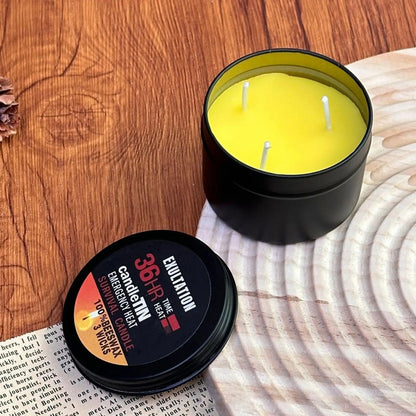 Power Outage Candles Unscented Candles with Jar 36 Hours Long Burning 3-Wick Lamp for Home Outdoor Activities Survival Fishing Taj Home Store