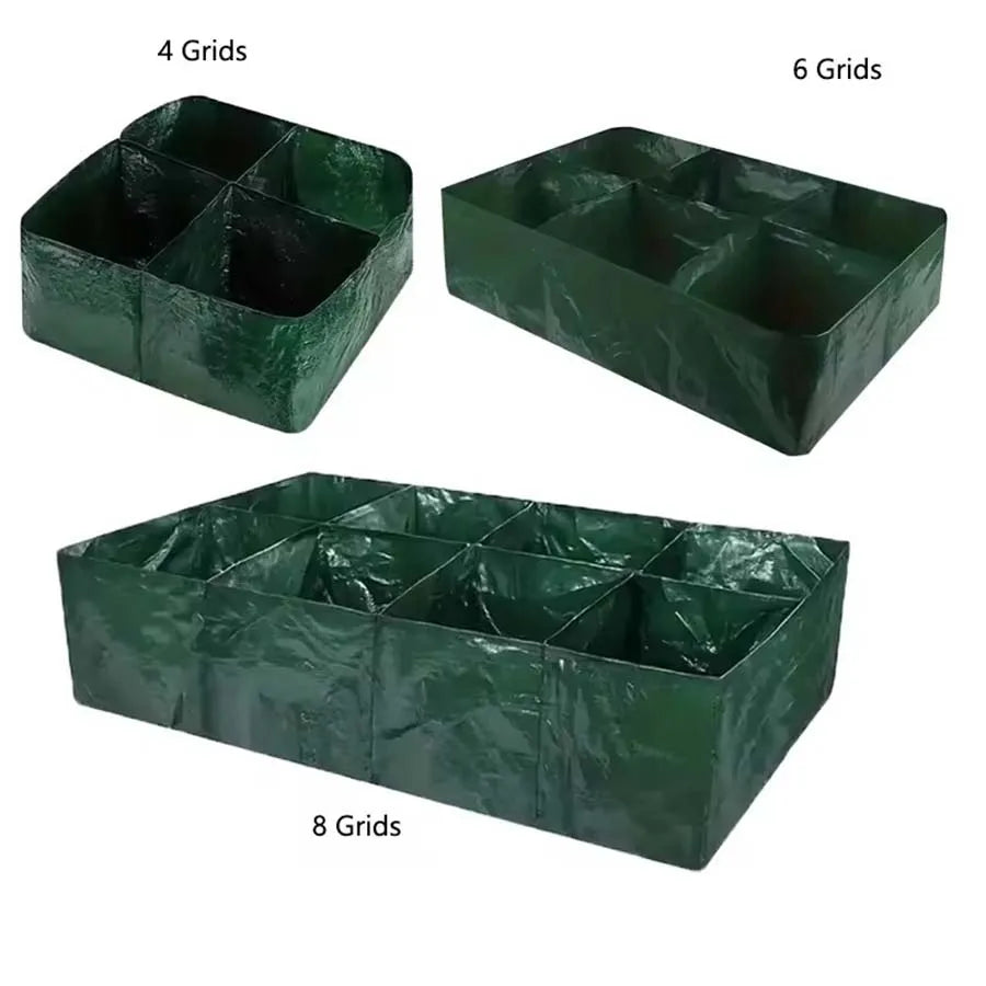 4/6/8 Grids Grow Bag Plant Garden Planter Vegetable Flower Nursery Pot Flowerpot Round Cultivation Growth Container Outdoor ﻿ Taj Home Store