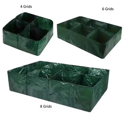 4/6/8 Grids Grow Bag Plant Garden Planter Vegetable Flower Nursery Pot Flowerpot Round Cultivation Growth Container Outdoor ﻿ Taj Home Store