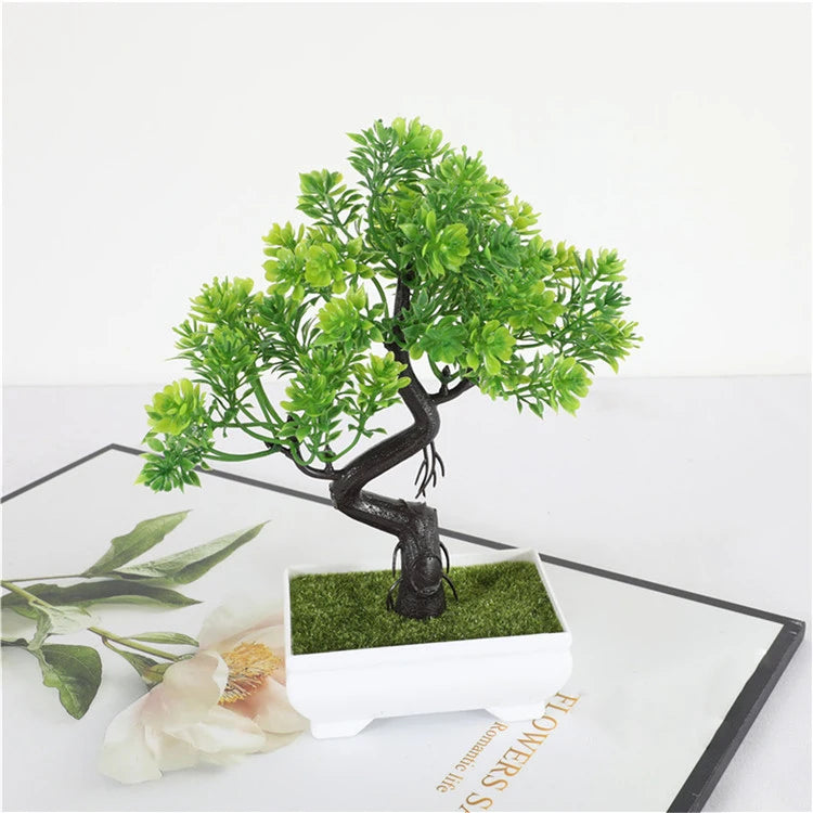 Garden Arrangement Ornaments Plastic Plants Bonsai Small Tree Pot Fake Plant Potted Flower Home Room Table Decoration Taj Home Store