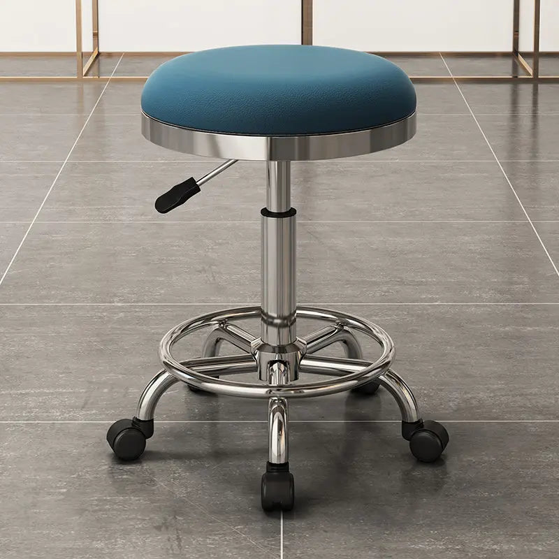 Height-adjustable Round Stools with Swivel Casters Barber&