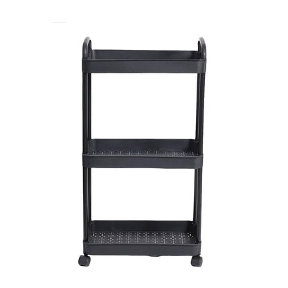 Household Multi-layer Small Cart Storage Rack Floor To Floor Kitchen Bedroom Bathroom Storage Rack Storage Rack With Wheels Taj Home Store