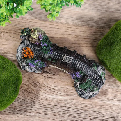 Aquarium Accessories Arbor Tree Plant Fake Landscaping Fish Tank Ornament Artificial Bridge Rockery Resin Aquarium Ornaments Taj Home Store