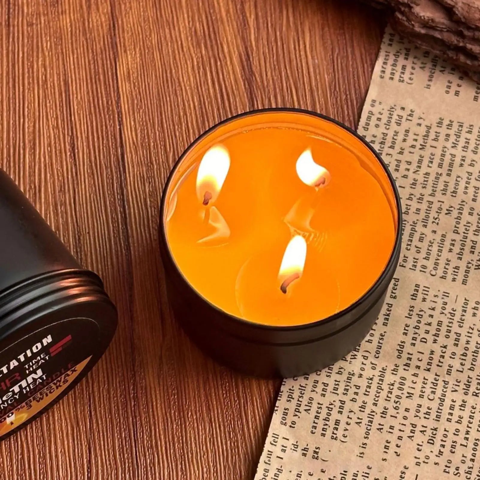 Power Outage Candles Unscented Candles with Jar 36 Hours Long Burning 3-Wick Lamp for Home Outdoor Activities Survival Fishing Taj Home Store