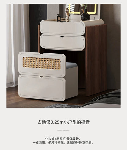 Dressing Table Bedroom Minimalist Design New Mini Bedside Table Storage Elegant Stylish Coiffeuse Maquillage Meuble Furniture Taj Home Store