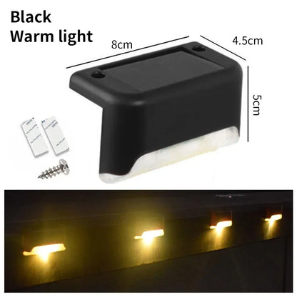 LED Solar Deck Lights Outdoor Solar Light Waterproof Solar Stairs Light Garden Decoration Patio Fence Step Yard Outside Lighting