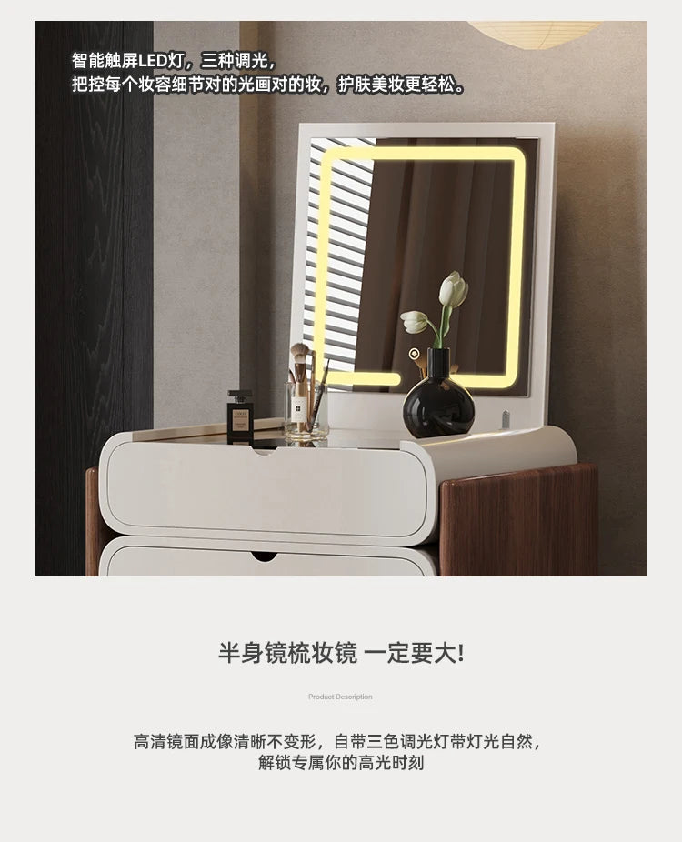 Dressing Table Bedroom Minimalist Design New Mini Bedside Table Storage Elegant Stylish Coiffeuse Maquillage Meuble Furniture Taj Home Store