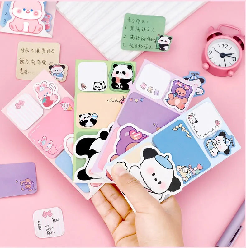 Lovely Animal Panda Rabbit Bear Dog Sticky Notes Memo Pad Paper School Supplies Planner Stickers Stationery Taj Home Store