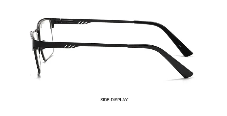 Men Square Metal Large Frame Myopia Glasses Spring Leg Elderly Near Sight Eyewear Blue Light Blocking Eye Protection Eyeglasses Taj Home Store